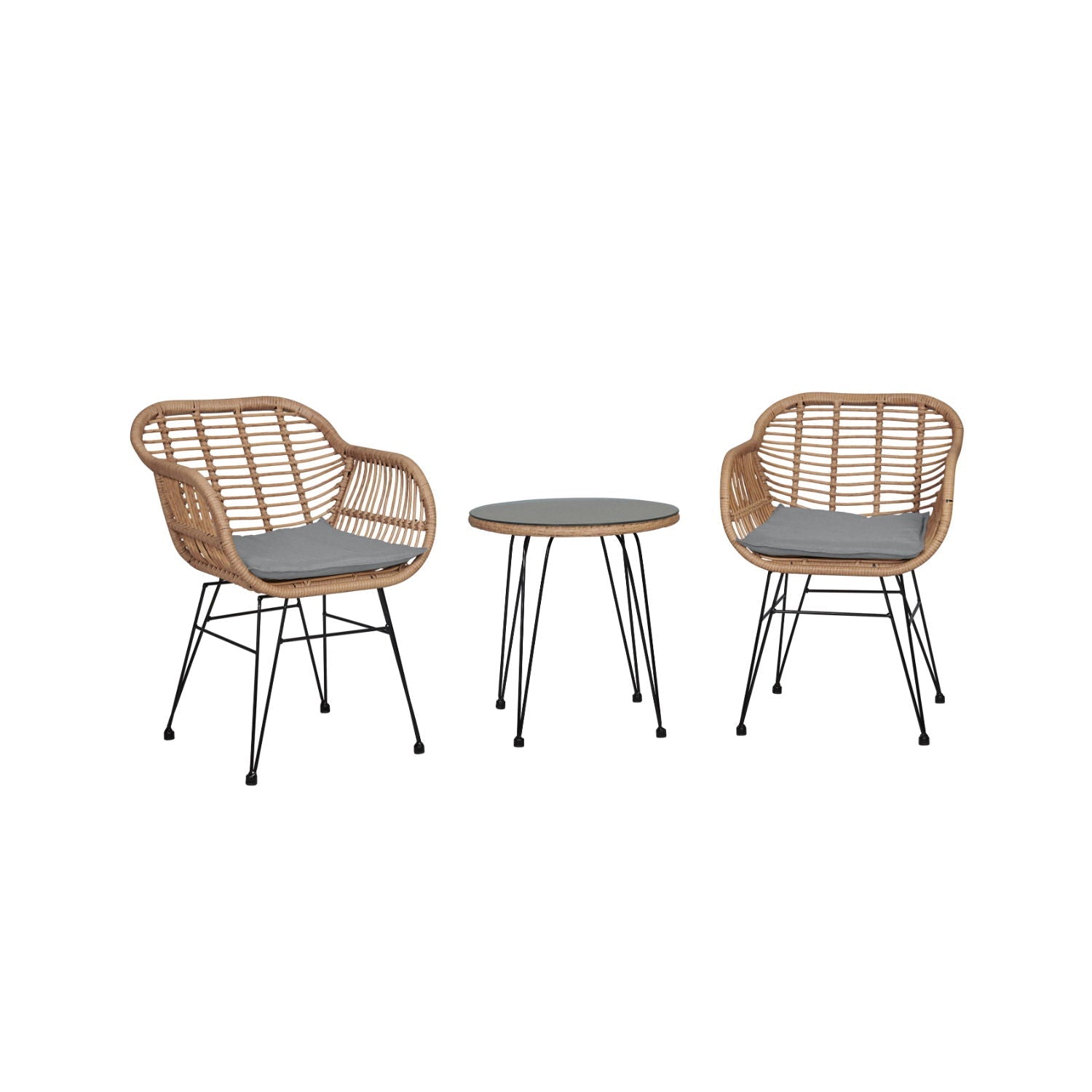 Antibes - 3 Piece Outdoor Patio Conversation Set