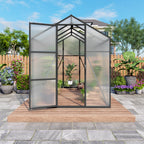 Gain Height Windproof Aluminum Greenhouse 6x8 FT