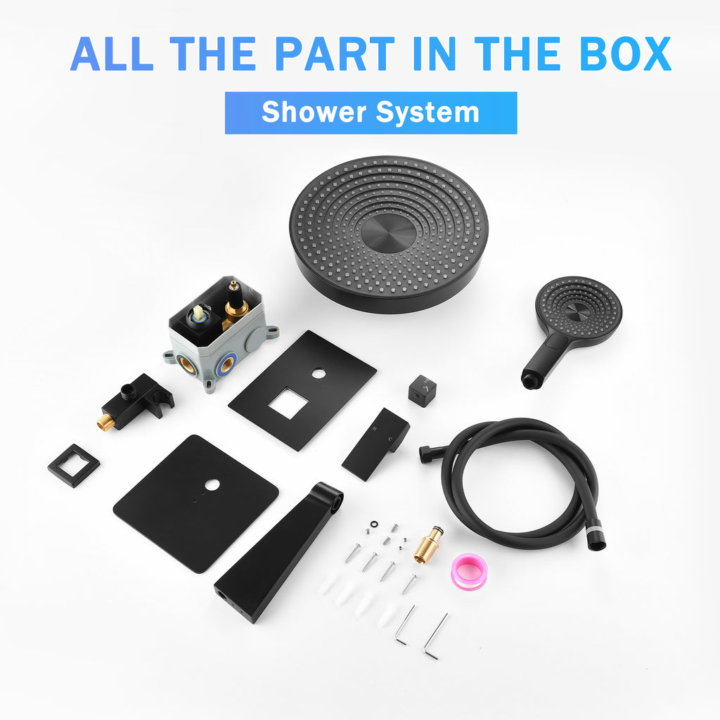 Modern Minimalist Concealed Shower System 2-Function Set