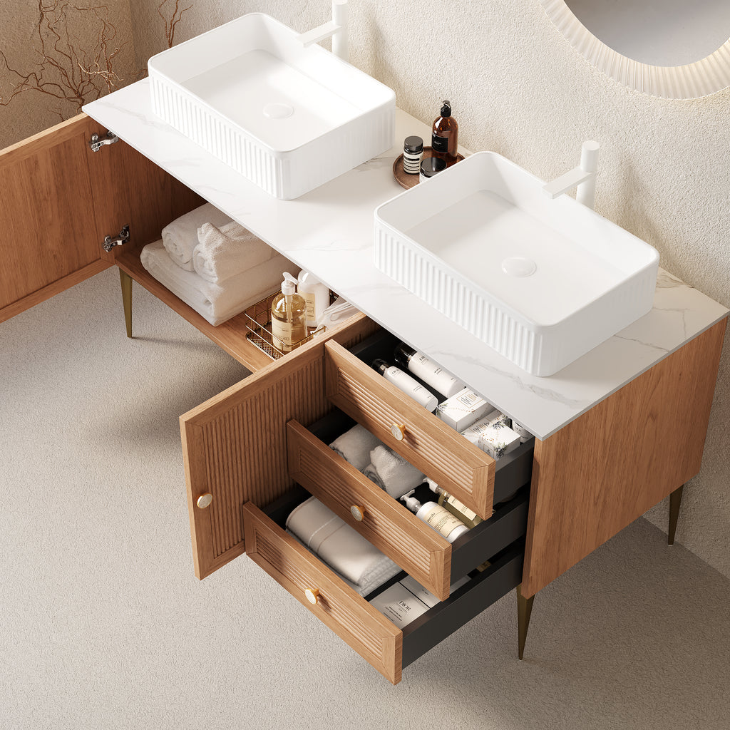 MUNIN 60" Bathroom Vanity with Sinks