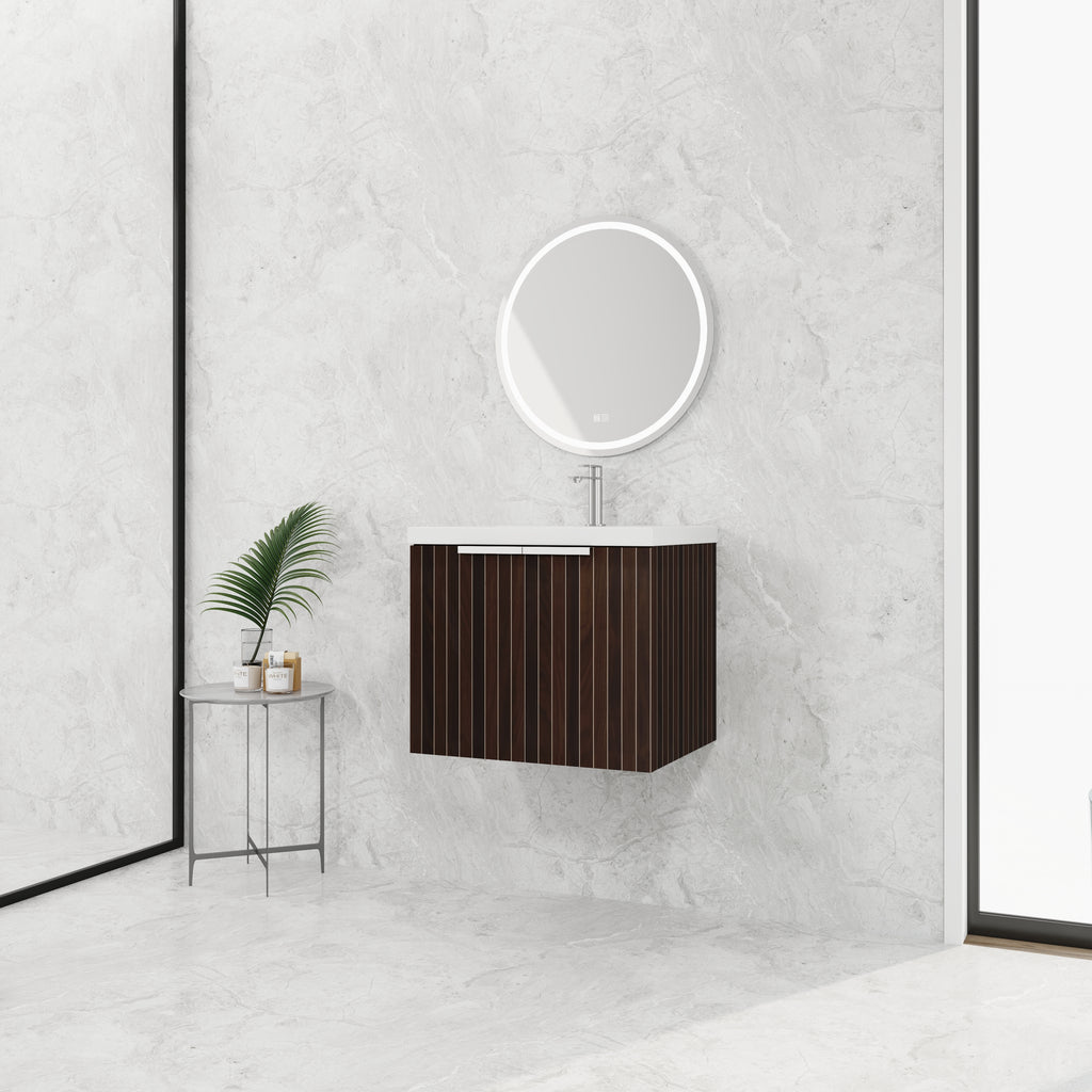 24 Inch Bathroom Cabinet With Resin Sink