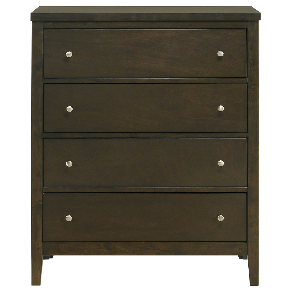 Clement Dark Cocoa 4-Drawer Chest of Drawers