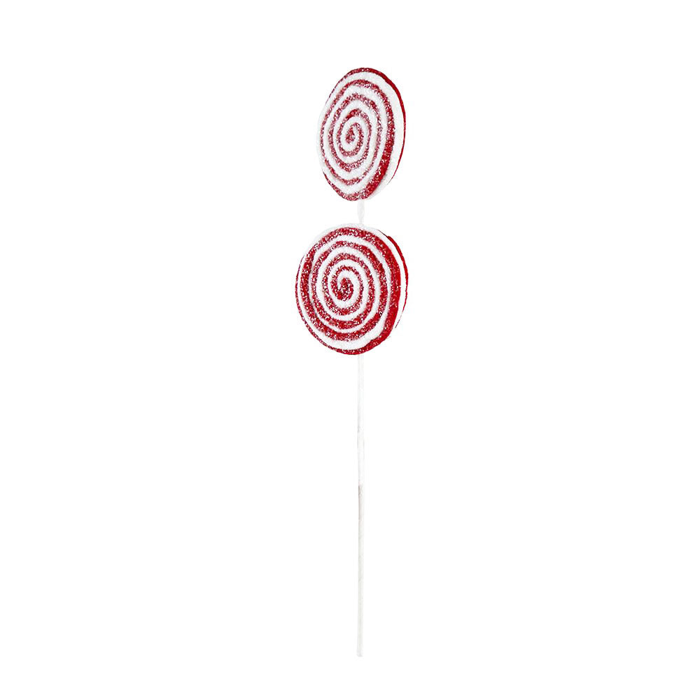 Iced Lollipop Spray Christmas Tree Ornaments - Set of 6