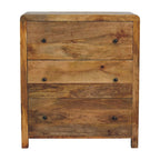 Solid Wood Oakish Three Drawer Chest