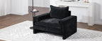 Chenille Upholstered Armchair with Wide Armrests