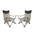 2PCS Outdoor Camping Chairs - Folding & Adjustable