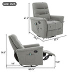 Manual Recliner Chair Rocking and Swivel Recliner