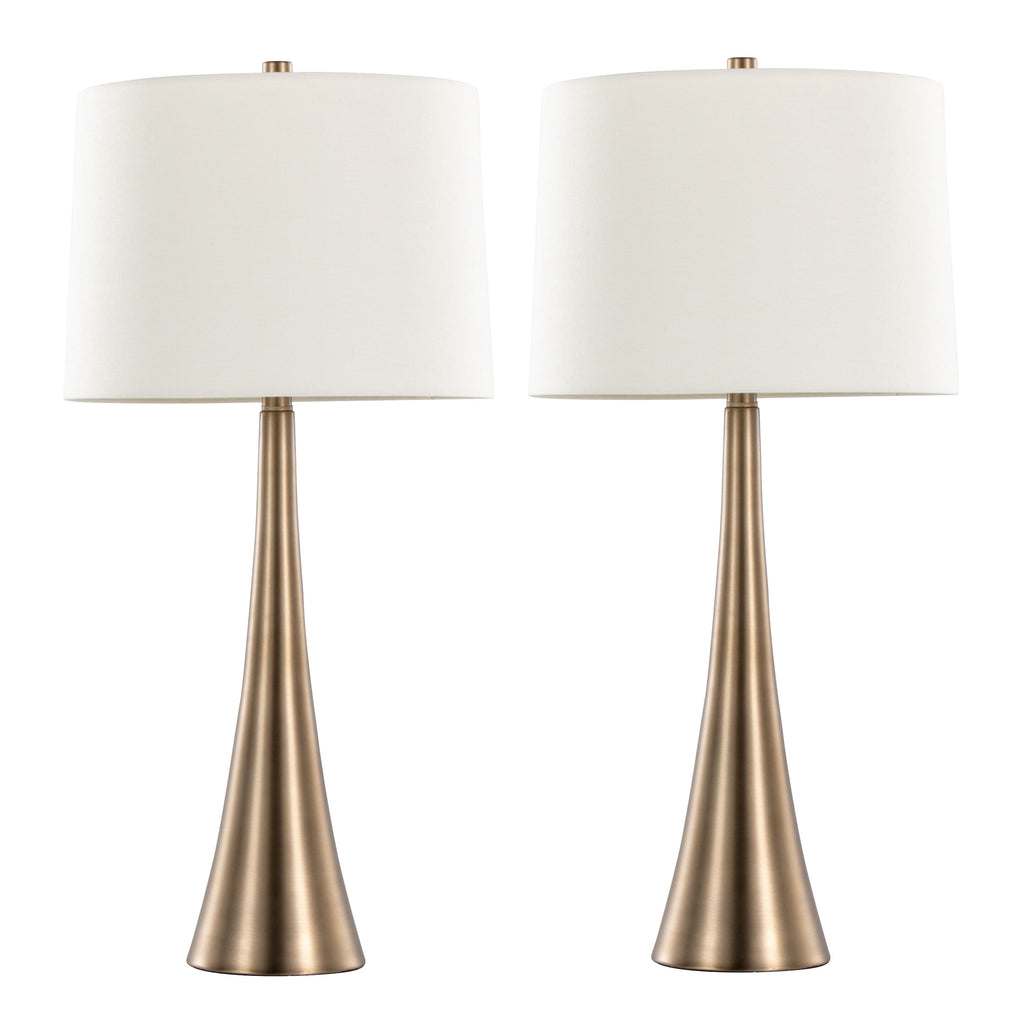 Diana 29" Contemporary Metal Table Lamp in Matte Golden Bronze