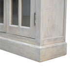 Solid Wood Stone Acid Wash Glazed Sideboard, 4 Drawers, 4 Shelves