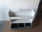Kids Bookshelf with 3 Fabric Bins
