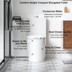 1.1/1.6 GPF Tornado Flush One-Piece Toilet