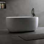 LILYA 47'' Independent Solid Surface Resin Stone Bathtub