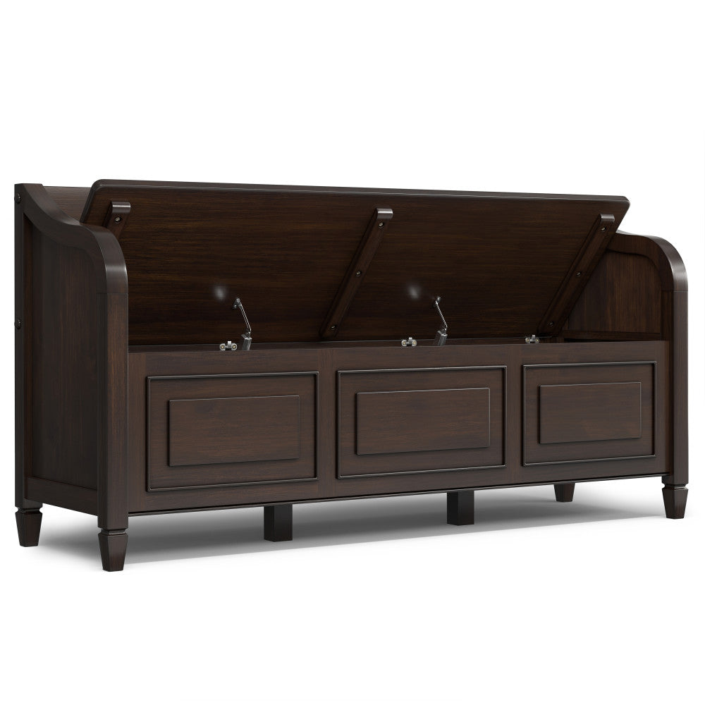 Connaught 56" Wide Solid Wood Wide Entryway Storage Bench
