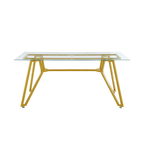 70.9-Inch Rectangular Glass Dining Table