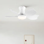 30 Inch Low Profile Flush Mount Ceiling Fan with Light