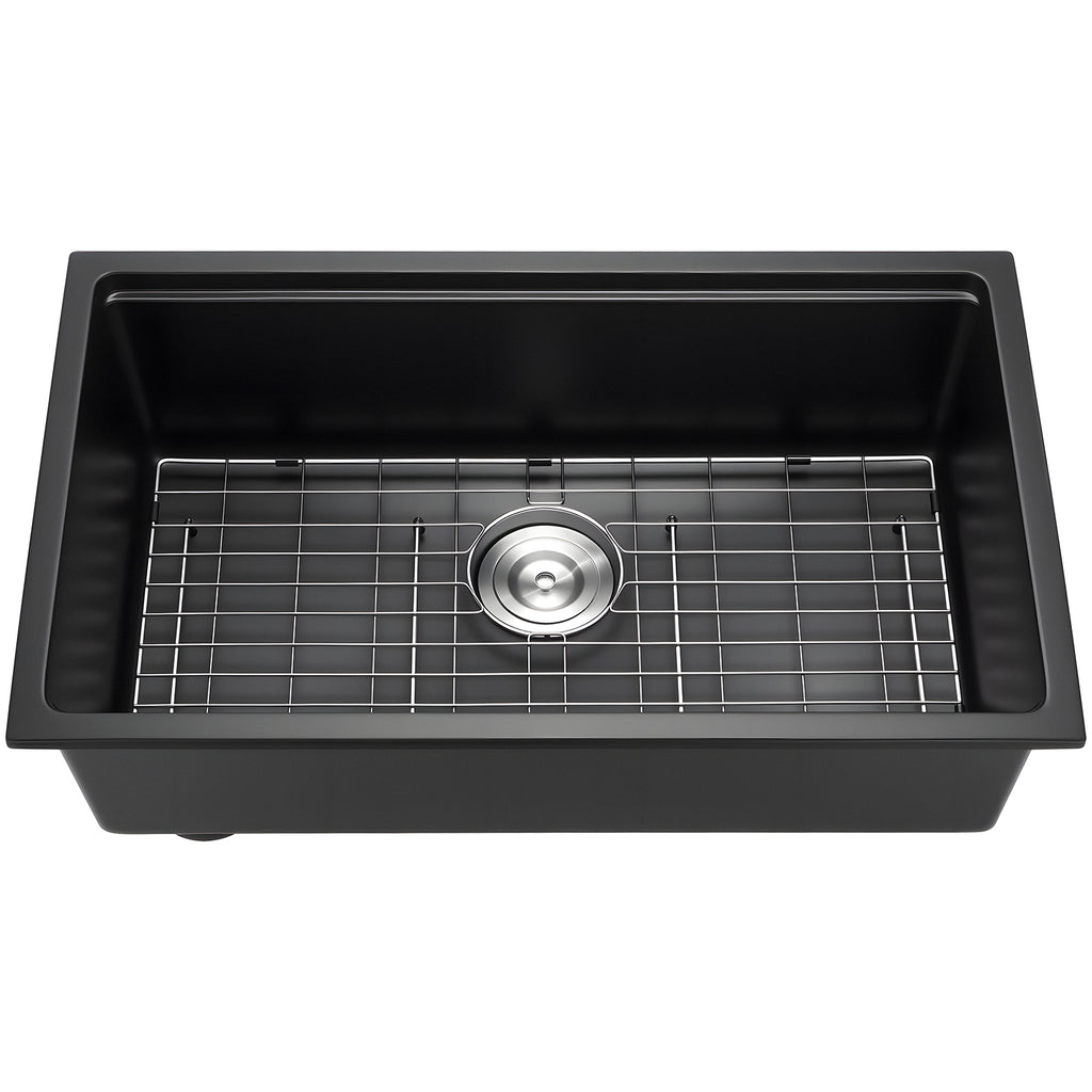 30 Inch Granite Kitchen Sink Undermount Single Bowl Drop-In Basin for RV Bar