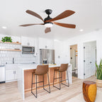 45 Inch Matte Ceiling Fan with LED Light