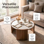 Modern Round Sintered Stone Coffee Table