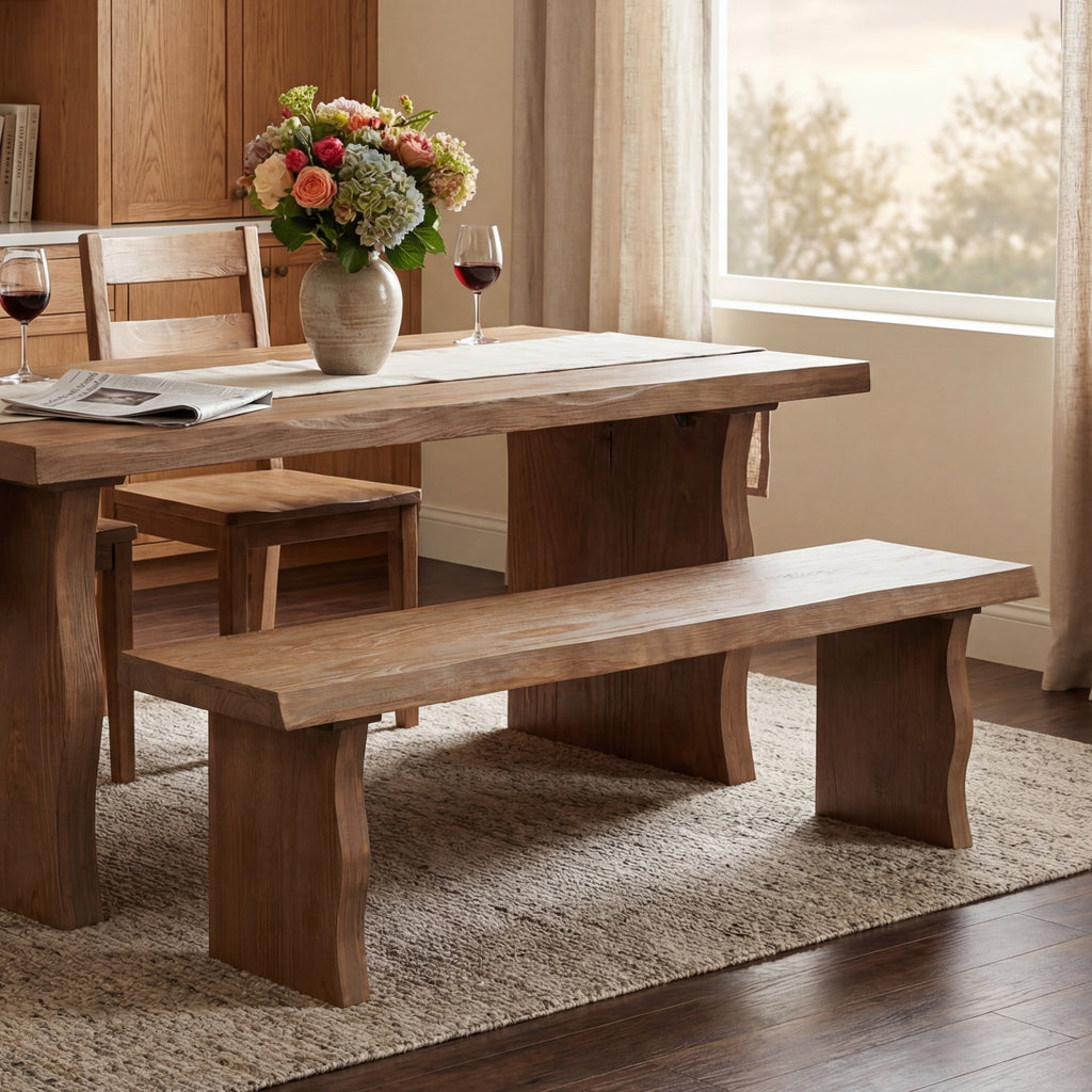 Indoor Pine Dining Bench