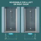 34"W x 72"H Fold Frameless Shower Door