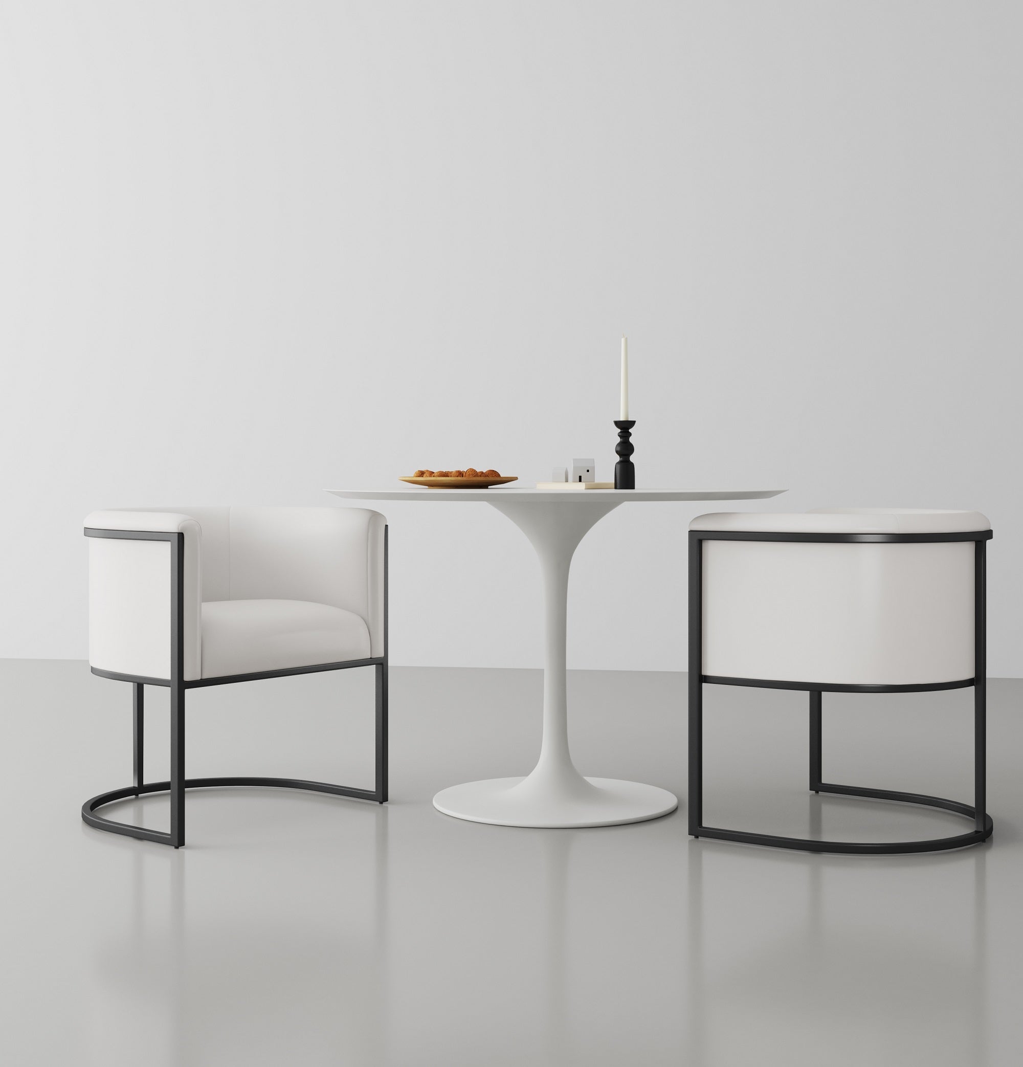 Cosmopolitan Metal Vegan Leather Dining Chair