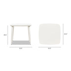 Santorini 33.5" Square Outdoor Patio Table Aluminum
