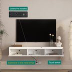 High-Gloss Suspended TV Cabinet