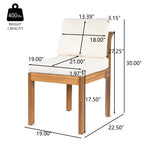Acacia Wood Outdoor Dining Chair Set of 2