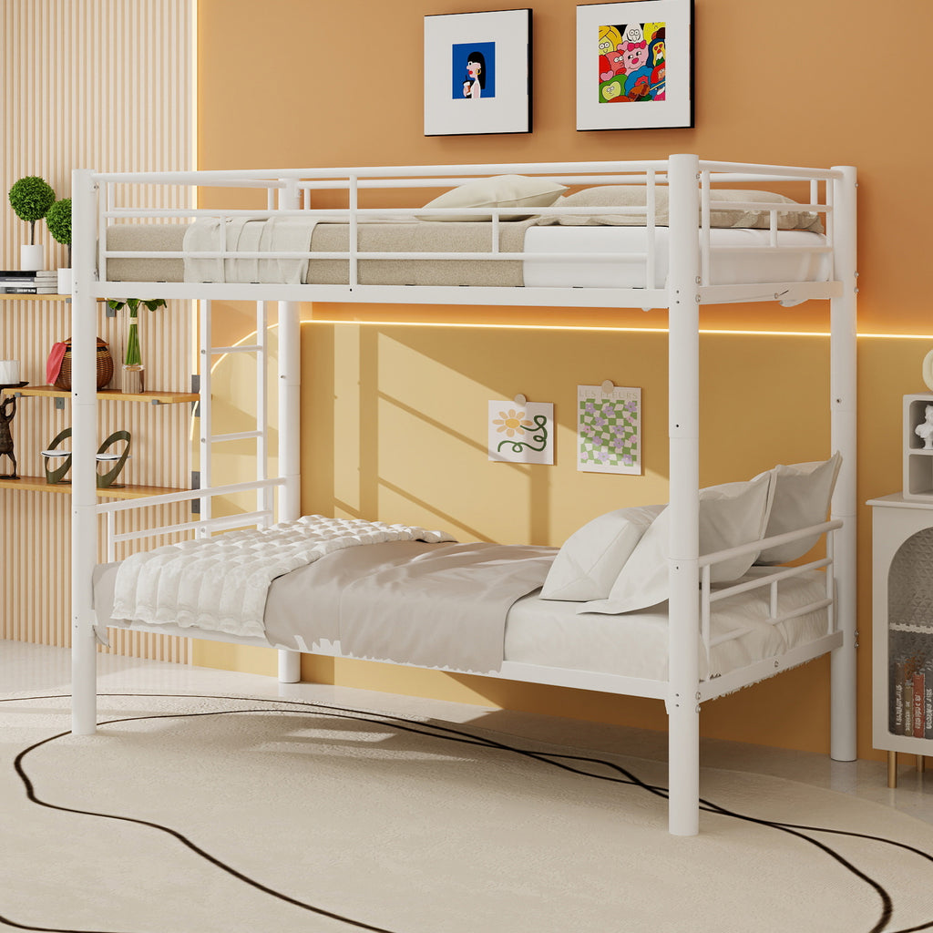 Twin Over Twin Metal Bunk Bed for Kids