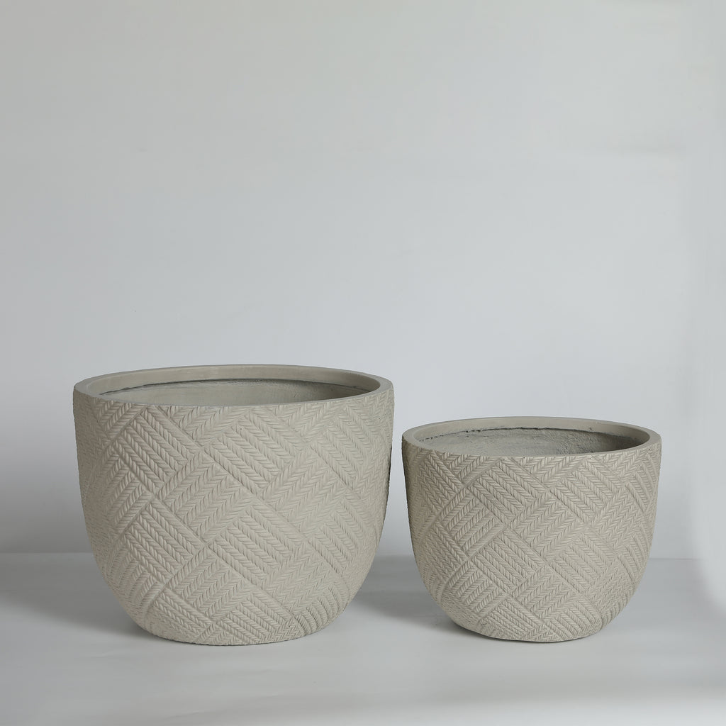 Round Concrete Planter Set of 2