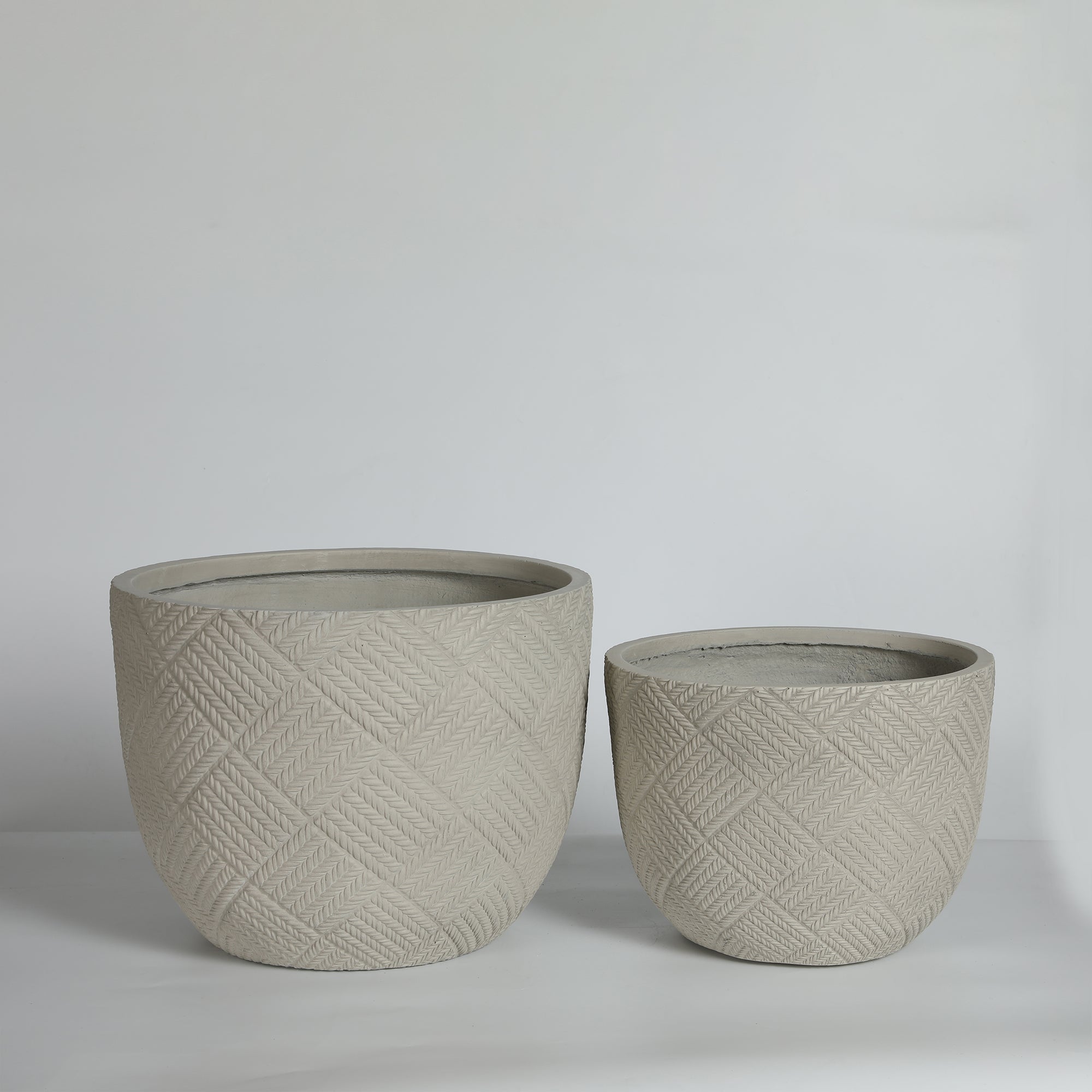 Round Concrete Planter Set of 2