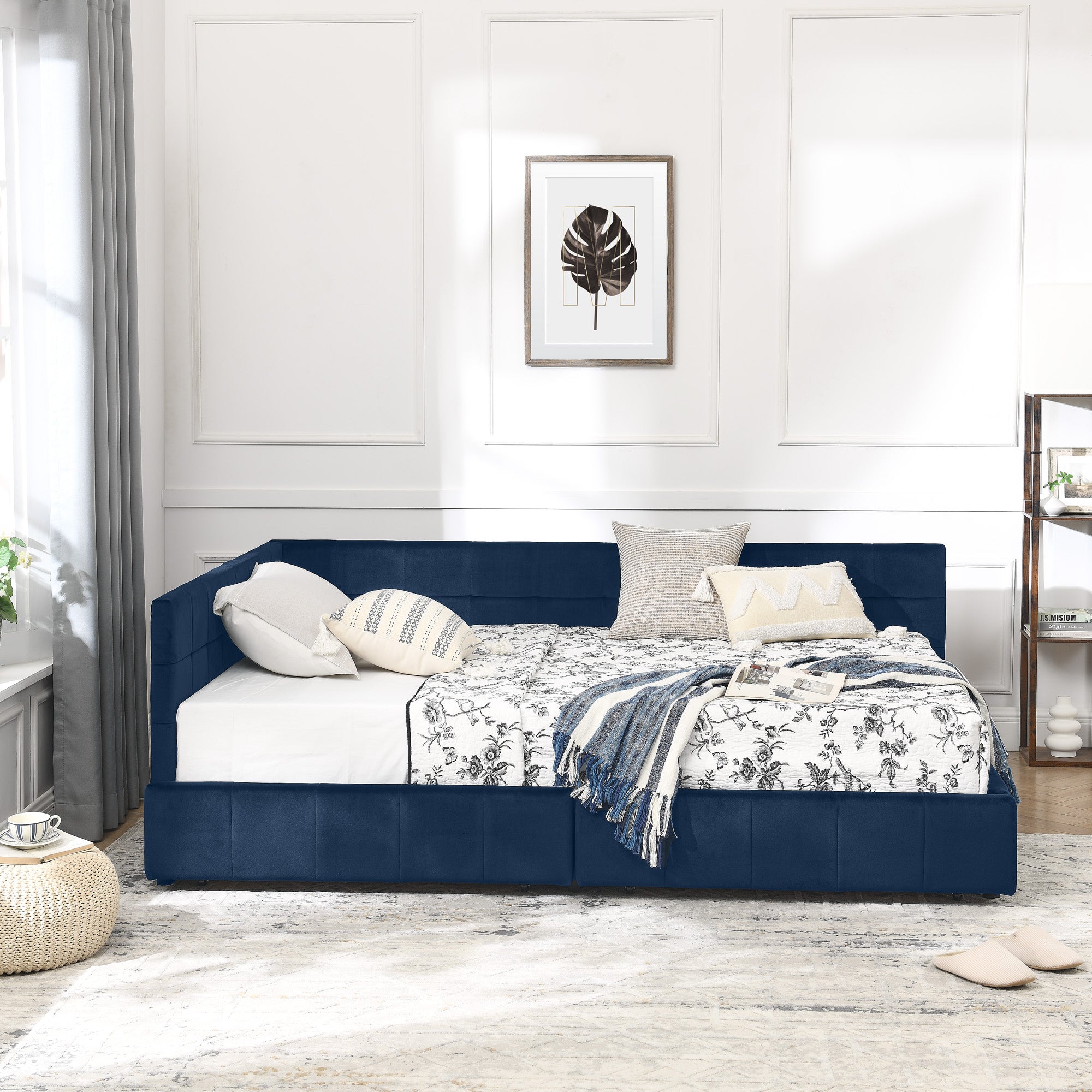 Full Size Storage Upholstered Tufted Bed Frame