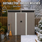 6ft x 5ft Sloped Roof Metal Shed with Transparent Top Panels