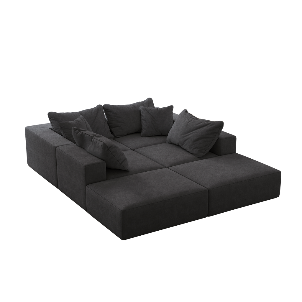 Oversized Sponge Cloud Sofa - Modern Upholstered Sectional Couch