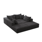 Oversized Sponge Cloud Sofa - Modern Upholstered Sectional Couch