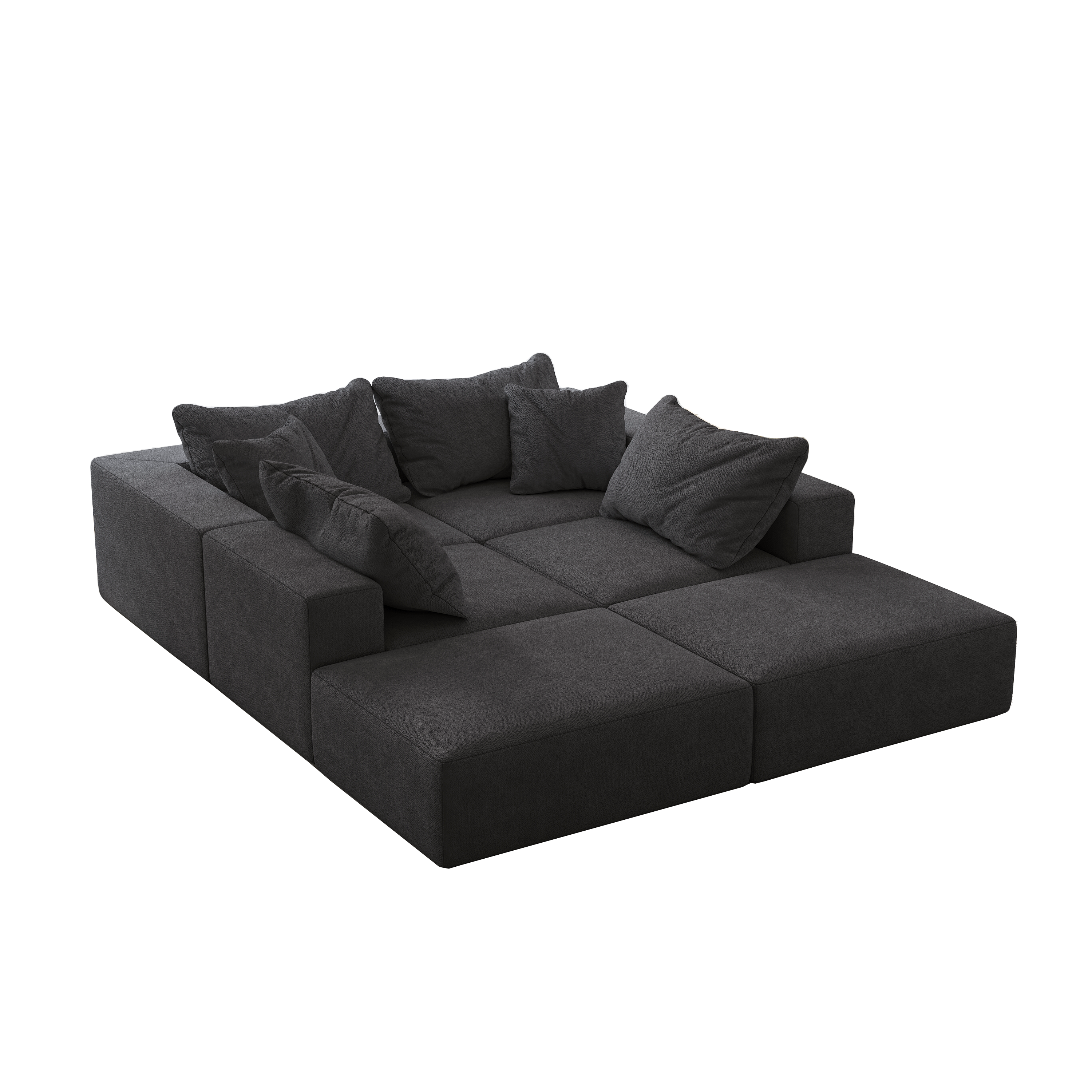 Oversized Sponge Cloud Sofa - Modern Upholstered Sectional Couch