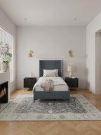 Promenade Upholstered Velvet Twin Bed
