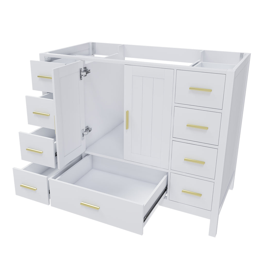 42" Bathroom Vanity Base Cabinet with 2 Soft-Close Double Doors