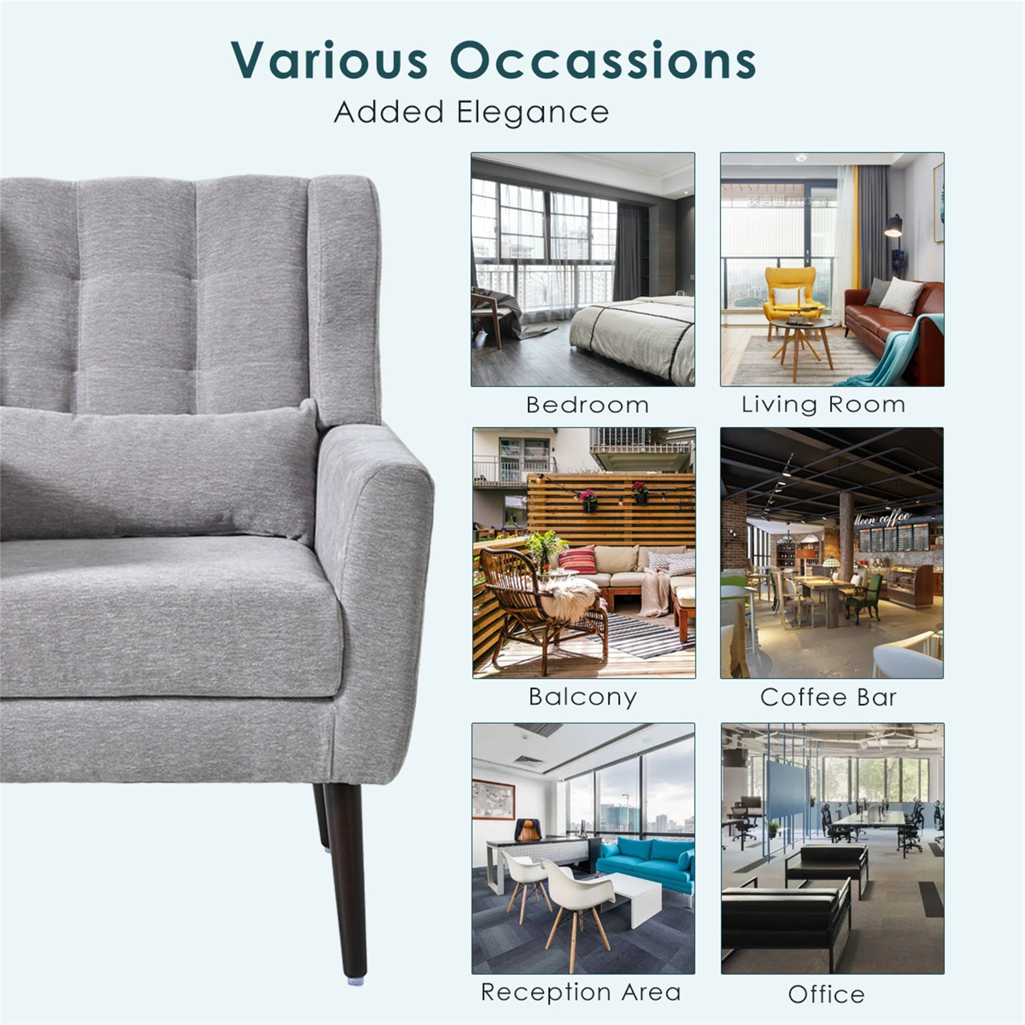 Modern Chenille Accent Chair