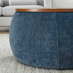 Round Storage Ottoman with 2 in 1 Functionality