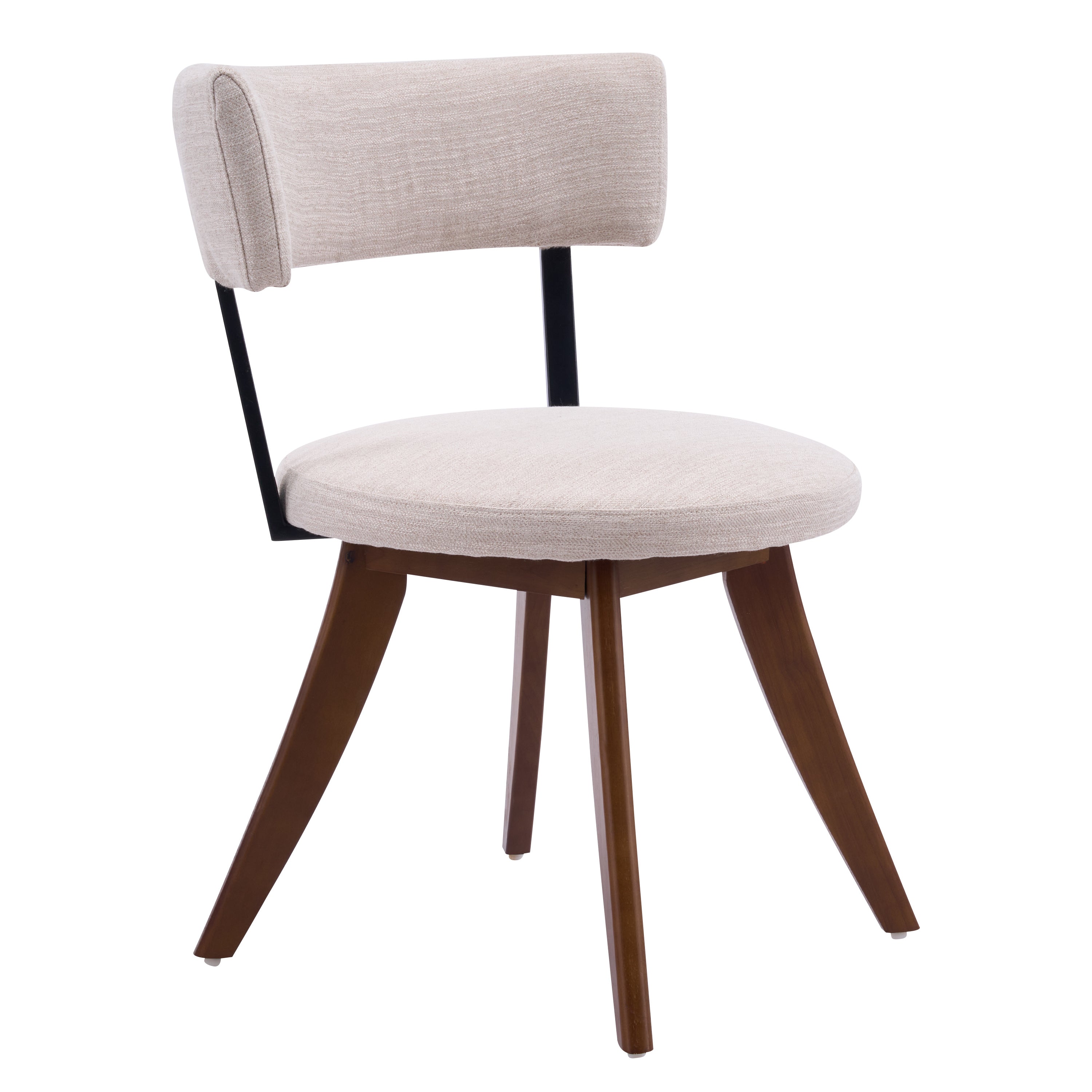 Modern Upholstered Dining Chairs with Curved Back