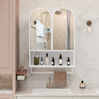 23.62" Modern Double-Arched Mirror Cabinet