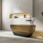 59 Inch Resin Oval Freestanding Bathtub