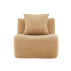 Armless Sofa with Pillow - Teddy Fabric in Camel