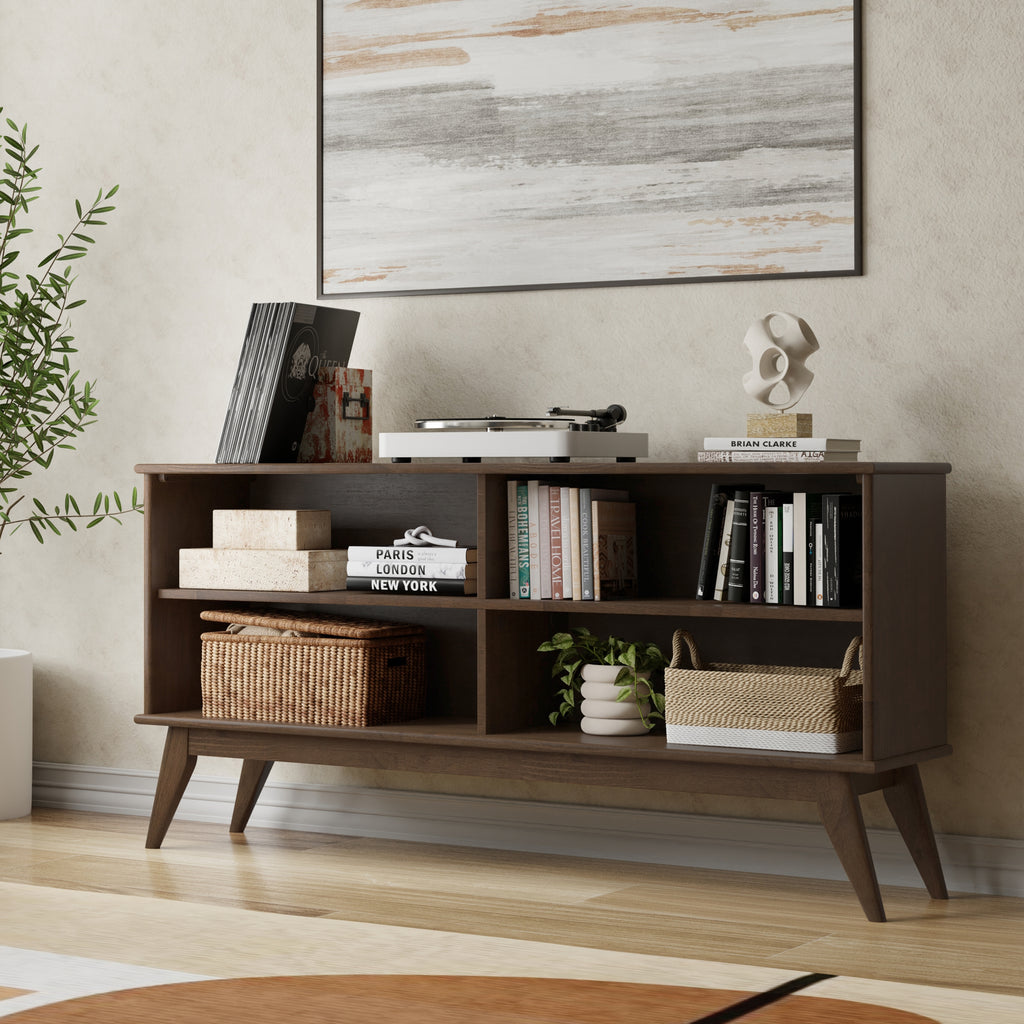 Draper Mid Century Low Bookcase