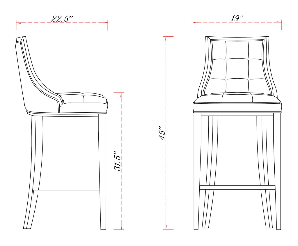 Fifth Avenue Wood Upholstered Barstool