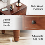 11.81" Solid Wood Narrow End Table