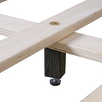 Queen Size Upholstered Bed Frame with Boucle Fabric and Steel Legs