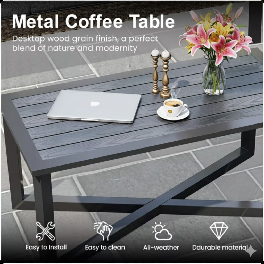 2-Piece Wicker Patio Conversation Set
