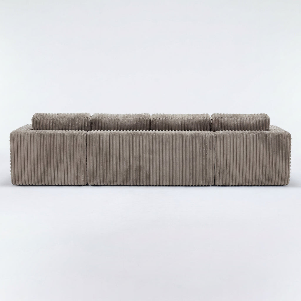 U Shape Modular Sectional Sofa - Khaki